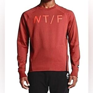 Nike Track and Field NTF Asymmetrical Crewneck Crew Sweatshirt Red Size Large